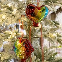 Prodotto Decorazione festiva in vetro a forma di cuore a forma di bacio di Natale