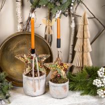 Prodotto Decorazioni per l&#39;albero di Natale, decorazioni dell&#39;Avvento, ciondoli a stella dorati L15 cm 8 pz