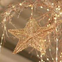 Prodotto Decorazioni per l&#39;albero di Natale, decorazione dell&#39;Avvento, ciondolo a stella dorato L20,5 cm 6 pezzi