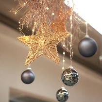Prodotto Decorazioni per l&#39;albero di Natale, decorazione dell&#39;Avvento, ciondolo a stella dorato L30cm 4 pezzi