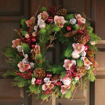 Prodotto Elegante bouquet di rose di Natale rosa – 35 cm 6 pz.
