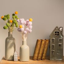 Prodotto Craspedia, fiori secchi ideali per decorare la tavola in stile moderno, 55 cm, 20 pezzi.