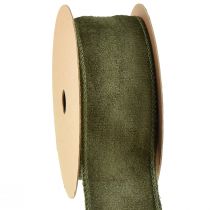 Prodotto Nastro in tessuto nastro decorativo in velluto nastro per gioielli verde L50mm L8m