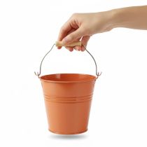Prodotto Secchio/fioriera decorativo in metallo, arancione-marrone, Ø22cm, H21.5cm, 6L