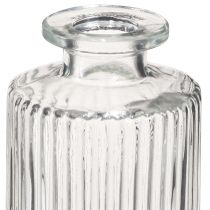 Prodotto Bottiglie decorative Mini vasi in vetro trasparente retrò H13 cm 6 pz