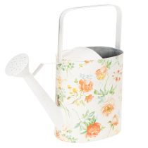 Prodotto Annaffiatoio decorativo vintage in metallo con motivo a rose, decorazione estiva per il giardino, annaffiatoio nostalgico, H31,5 cm
