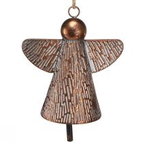 Prodotto Campana decorativa angelo custode metallo bronzo 19,5x12x19 cm vintage
