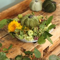 Prodotto Zucca decorativa verde autunnale verde scuro verde chiaro Ø18cm 3 pezzi
