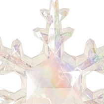 Prodotto Fiocchi di neve decorativi, decorazione invernale, iridescenti, Ø14–15cm, 2 pezzi