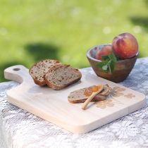 Prodotto Tagliere decorativo con foglie di trifoglio, legno di mango, 38×22cm