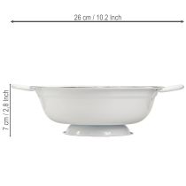Prodotto Ciotola decorativa in metallo, stile vintage bianco e nero, Ø20,5 cm, 3 pezzi