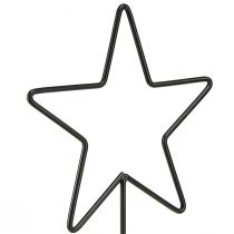 Prodotto Portacandele decorativi a stella su base in legno nero e naturale, 40 cm – elegante decorazione da tavolo 3 pezzi