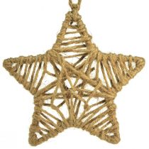 Prodotto Stella decorativa da appendere Stella di iuta naturale Ø18cm 4 pz