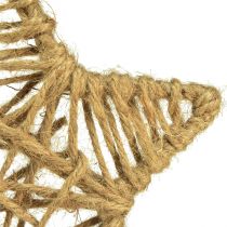Prodotto Stella decorativa da appendere Stella di iuta naturale Ø18cm 4 pz