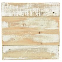 Prodotto Vassoio decorativo con piedini marrone bianco shabby chic 30x30cm