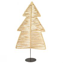 Prodotto Albero di Natale decorativo in rafia di metallo naturale nero 30×11,5×60 cm