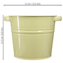 Prodotto Vaso decorativo in metallo, verde/giallo, per fiori, 31x26x21,5 cm