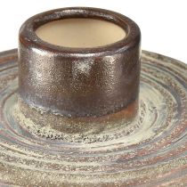Prodotto Vaso decorativo vaso in ceramica marrone blu grigio 12x10,5 cm 2 pezzi