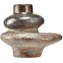 Prodotto Vaso decorativo Vaso decorativo in ceramica dall'aspetto metallico 19×18×16 cm
