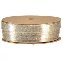 Prodotto Nastro decorativo in oro metallizzato, nastro decorativo per gioielli, larghezza 15 mm, lunghezza 15 m