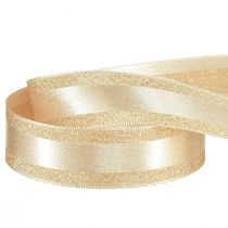 Prodotto Nastro decorativo oro con glitter e strisce regalo nastro 25 mm 20 m