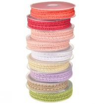 Prodotto Nastro decorativo in pizzo all&#39;uncinetto vari colori L12mm L20m