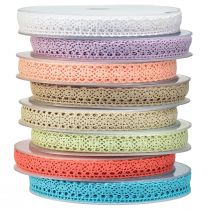 Prodotto Nastro decorativo in pizzo vari colori L16mm L20m