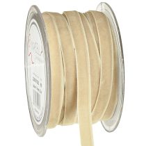 Prodotto Nastro decorativo in velluto, nastro regalo, velluto beige 10 mm 20 m