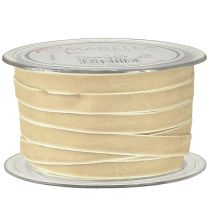 Prodotto Nastro decorativo in velluto, nastro regalo, velluto beige 10 mm 20 m