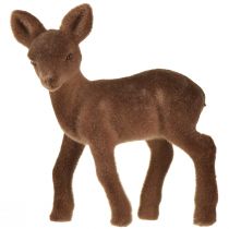 Prodotto Figura decorativa cervo fulvo floccato marrone Figure natalizie 10,5 cm 6 pz