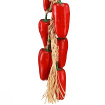 Prodotto Appendino decorativo rosso pepe su filo naturale estivo L60 cm