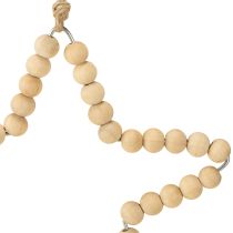 Prodotto Decorazioni natalizie: perline di legno, cuore, stella, albero, altezza 13 cm, 6 pezzi