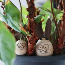 Prodotto Coniglio decorativo in legno e metallo con un design umoristico, un simpatico richiamo visivo, 19 cm, 2 pezzi