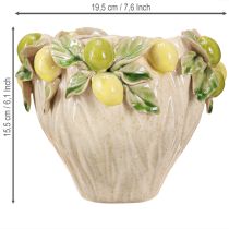 Prodotto Vaso decorativo in ceramica – motivo limone per un tocco del sud Ø19,5cm