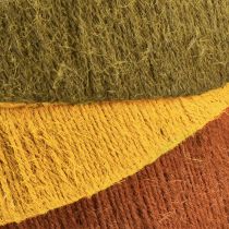 Prodotto Anello decorativo in iuta ad anello largo giallo ocra marrone Ø30cm 3 pezzi