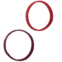Prodotto Anello decorativo anello decorativo in iuta rosso rosso scuro 4 cm Ø30 cm 2 pezzi
