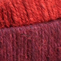 Prodotto Anello decorativo anello decorativo in iuta rosso rosso scuro 4 cm Ø30 cm 2 pezzi