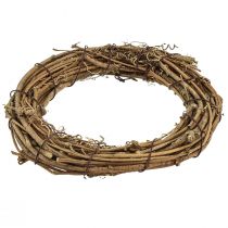 Prodotto Anello decorativo mini ghirlanda di vite naturale Ø15cm 6 pezzi decorazione fai da te
