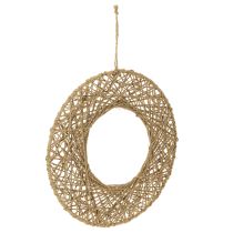 Prodotto Anelli decorativi in juta, stile naturale, decorazione da appendere, stile boho, Ø38cm, 2 pezzi, anelli in metallo, decorazione da parete, decorazione per finestre