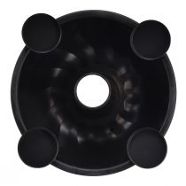 Prodotto Ciotola decorativa in metallo nero – Design Gugelhupf, 26 cm – Elegante portacandela per un ambiente accogliente