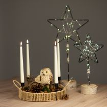 Prodotto Vassoio decorativo in legno portacandele in metallo naturale nero Ø30cm