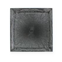 Piatto in plastica 20 cm x 20 cm quadrato antracite 6 pezzi