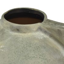Prodotto Vaso decorativo in ceramica aspetto antico grigio bronzo 30×20×24 cm