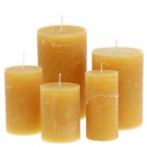 Prodotto Candele tinta unita color miele varie misure