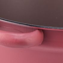 Prodotto Secchio con manici vasca decorativa in metallo per piantare rosso Ø20,5 cm H10,5 cm