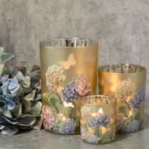 Prodotto Elegante portacandele con motivi floreali per decorare in modo accogliente la stanza, 12,5 cm, 2 pezzi.
