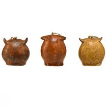 Prodotto Adorabili pendenti con gufo - Toni marroni rustici, 5,6 cm - Decorazione perfetta per l'autunno e il Natale - Confezione da 3