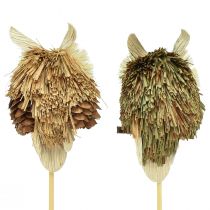 Prodotto Spine decorative per fiori gufo decorazione autunnale naturale Ø4cm H8cm 4 pezzi