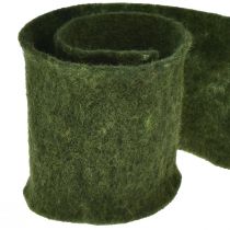 Prodotto Nastro di feltro nastro di lana feltro artigianale rotolo di feltro verde scuro 15 cm 5 m