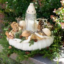 Prodotto Nastro di feltro nastro di lana bianco L7cm/15cm L100/100cm set di 2